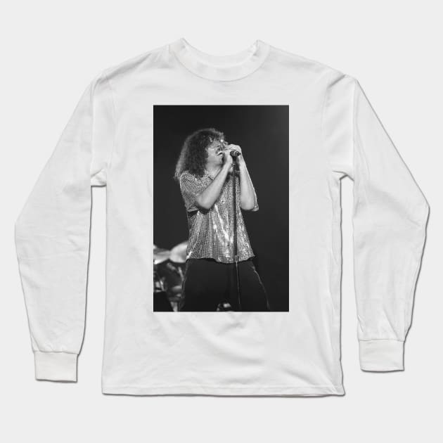 Weird Al Yankovic BW Photograph Long Sleeve T-Shirt by Concert Photos